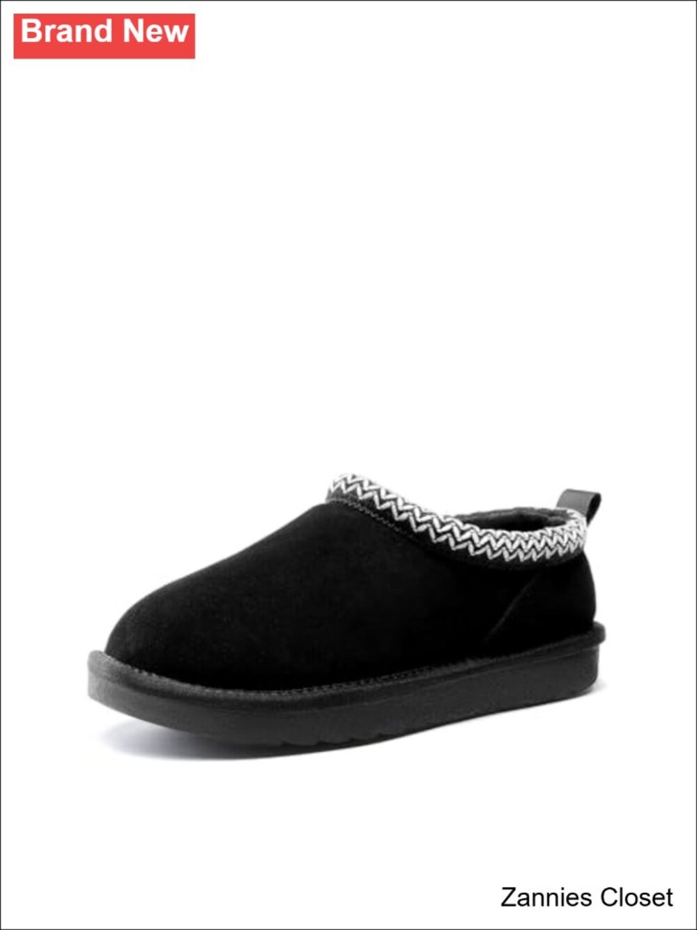 ✨ Women's Genuine Suede Fuzzy Slippers Cozy Plush Lined Slip On Home Shoes